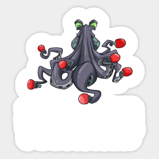 Ping Pong Table Tennis Tabletennis Funny Kraken Octopus Pun Sticker